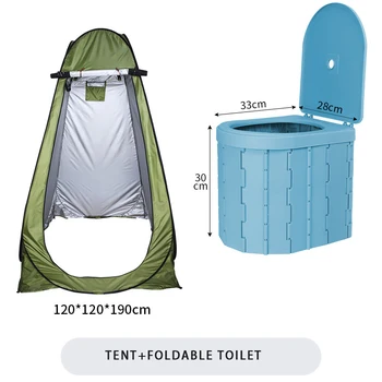 חיצוני פלסטיק נייד FoldableToilet נסיעה ברכב חירום משולב השירותים נהיגה עצמית סיור חיצונית דייג קמפינג אוהל