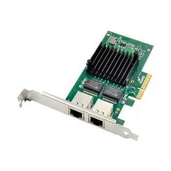 4 נמל PCIe X4 כפול Gigabit Ethernet כרטיס שבב אינטל I350AM2 ערכת השבבים RJ45 Gigabit 1000Mbps Server כרטיס ה lan 10/100/1000Mbps