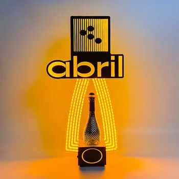 הוביל את הבקבוק שירות סימן אקריליק תצוגה היינות שירות VIP מגש LED בקבוק מגיש בקבוק Glorifier על עיצוב מועדון לילה