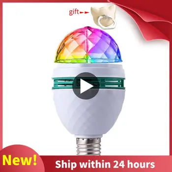 E27 3w Auto-סיבוב RGB LED הנורה שלב אור דיסקו המפלגה אור LED צבע כדור בדולח KTV בר קטן הכדור הנורה