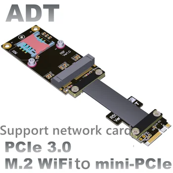 M. 2 ממשק WiFi A. E מפתח רשת אלחוטית כרטיס הרחבה כבל מתאם mini-pcie mPCIe PCIe 3.0x1 gen3 8G/bps