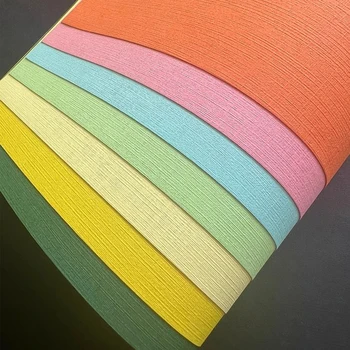צבע מרקם קרטון נייר, 50 גיליון 230gsm חלש מרקם נייר צבעוני, דו-צדדי מודפס , פרמיה מלאכה נייר עבה