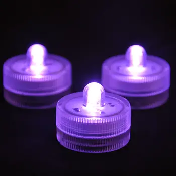 50pcs ססגוניות LED עמיד במים לשימוש חוזר טבולות החתונה אגרטל עגול בצורת תה אור המנורה מסיבת חג מולד אור