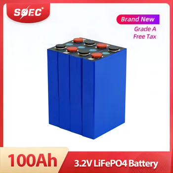 חדש 100% 3.2 V 100Ah סוללת Lifepo4 כיתה נטענת ליתיום ברזל פוספט מנסרתיים תא הסוללה נטענת 12V
