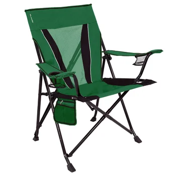 Kijaro ג ' ספר מנעול כפול XXL נייד כבד למבוגרים כיסא קמפינג, ירוק, פתח גודל: 28.3 ב. L x 39.5 ב. W x 40 ש