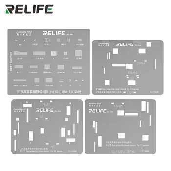 RELIFE RL-044 Multi-פונקציה אוניברסלית דיוק הבי סטנסיל 4pcs מסך LCD משולב רשת פלדה פח נטיעת נטו