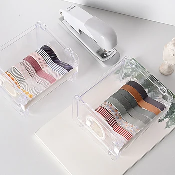 חמוד מתקן קלטת שולחן העבודה Washi Tape קאטר מסקנטייפ אחסון ארגונית Kawaii יפנית כלי כתיבה ספר, ציוד משרדי