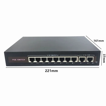 48V Ethernet POE להתחלף עם 5/8 10/100Mbps יציאת IEEE 802.3 af/ב מתאים מצלמת IP/האלחוטית/מצלמות במעגל סגור, מערכת מצלמות