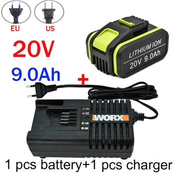 20V 9000mAh תחליף Worx 20V מקס Li-Ion Batterie WA3551 WA 3551,1 WA3553 WA3641 WX373 WX390 Akku werkzeug