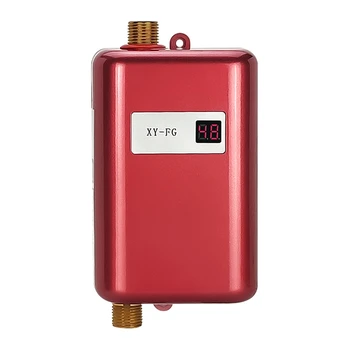 3800W דוד מים חשמלי מיידי Tankless מיידית תנור מים חמים במקלחת זורמים מים בדוד 220V אדום האיחוד האירופי Plug