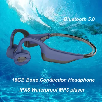 IPX8 עמיד למים לשחות מוסיקה MP3 Player Bluetooth אוזניות הולכה עצם ספורט אוזניות אלחוטיות אוזניות מיני נגן mp3