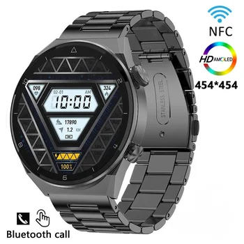 חדש AMOLED 454*454 מסך חדש גברים שעון חכם ספורט NFC בקרת גישה Smartwatch Bluetooth לקרוא שעון עמיד למים עבור גברים 2023