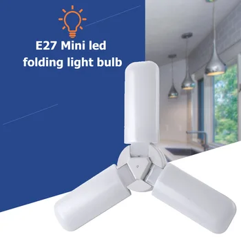 27/36W E27 LED הנורה תעשייתי תאורה סופר מבריק אורות המוסך מתקפל 3 עלה מנורת תאורה פנימית הביתה מחסן