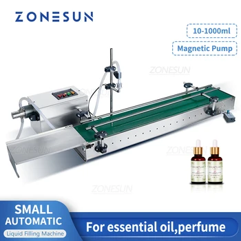 ZONESUN מכונת מילוי אוטומטי מגנטי משאבת מים מילוי מיץ יין שמן קוסמטיקה נוזלי לשתות חלב חיוני ייצור