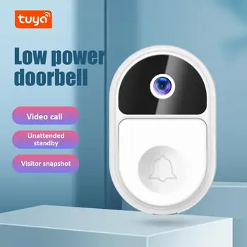 חדש Tuya WiFi וידאו פעמון חיצוני IP65 עמיד למים אלחוטית הדלת מצלמת הטלפון מופעל באמצעות סוללה חכם, אינטרקום פעמון הדלת Securi