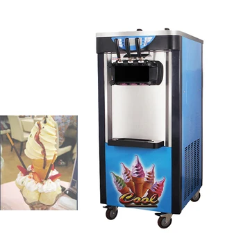 מסחרי נירוסטה גלידה מכונת 3300W שלושה צבעים אנכי גלידה MachineIntelligent מתוק IceCreamMachine