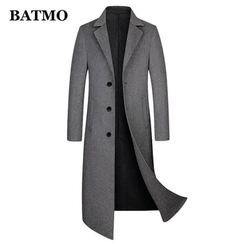BATMO 2021 הגעה חדשה סתיו צמר ארוך מעיל גברים,זכר רב voercoat,1124