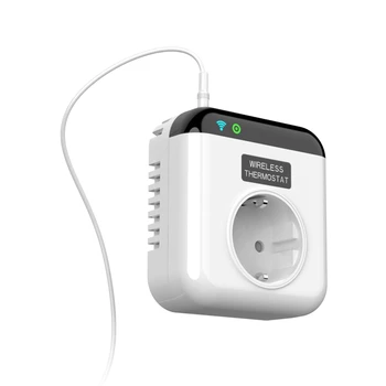 1 PC Wifi חכם Thermostatic AC100-240V שקע בקר טמפרטורה לתכנות עבור Smartlife Alexa, Google עוזר האיחוד האירופי Plug