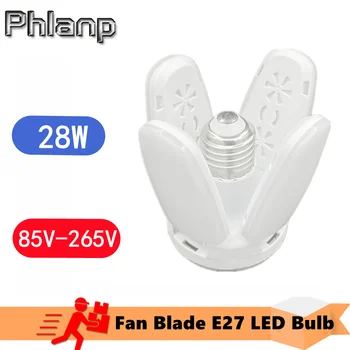 מתקפל אוהד צורה LED נורת E27 מנורת LED 220V 110V נורות LED הביתה מנורת תקרה מחסן מוסך אור לבן קר