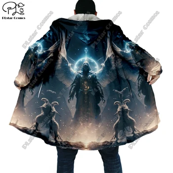 הדפסת 3D אלוהים אימה ליל כל הקדושים נושא בכיס הגלימה המעיל האחרון מזדמן ייחודי אופנת רחוב יוניסקס החורף החדשים YS-2