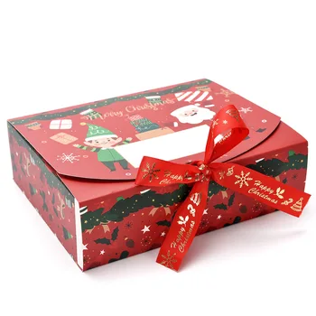 מותאם אישית קישוטי חג מולד עוגת ממתקים אריזות קרטון, קופסא מתנת חג המולד תיבת נייר