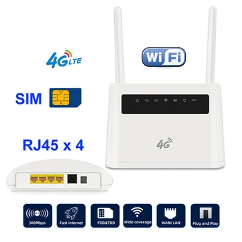 אירופה, אפריקה, אמריקה לפתוח את המשרד הביתי מחשבים 300Mbps רשת CPE VPN WPS מודם LTE 4G Wifi נתב עם חריץ לכרטיס ה-Sim