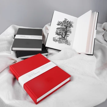 יצירתי קצר עיצוב לאתר סדרת צבע טהור כיסוי כריכה קשה Skethbook A4 עבה ריק 160g נייר הספר 50 ליש 