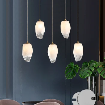 הפוסט-מודרנית תליון קריסטל אורות נורדי 1-3heads מסעדה תאורה בבית עיצוב חדר השינה ליד המיטה LED מנורת תלייה
