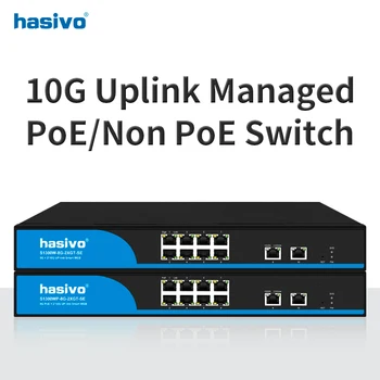 Hasivo אינטרנט הצליח Gigabit פו או בלי פו Ethernet Switch 8 Gigabit RJ45 בנוסף 10gbps RJ45 התקשורת מתג רשת