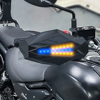 האופנוע יד שומר מוטוקרוס Handguards עם אורות LED עבור הונדה CB500F SH 300 דיו AF18 NC750X XR 250 כט 