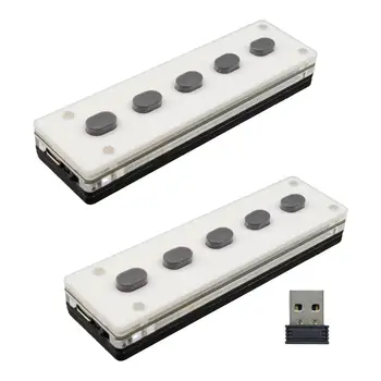 Mini 5 המפתחות לתכנות המקשים USB מקלדת אלחוטית עבור Office מוסיקה בקרה תעשייתית להציל את שטח השולחן עמיד סיליקון המפתחות
