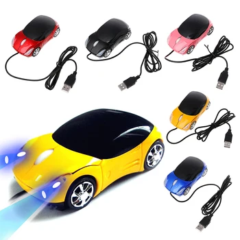 מיני מכונית צורה קווית עכבר USB רזולוציה של 1000DPI עם חיישן אור 3D עכבר אופטי עבור שולחן העבודה, המחשב הנייד 2021 חדש