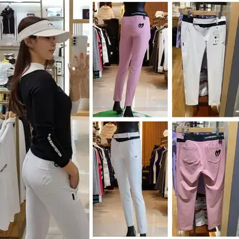 2023 גולף בגדים של הנשים הגעה החדשה מכנסיים למתוח רזה בכושר הרגל זמן גולף בינוני גבוה המותניים מזדמנים מכנסיים צרים