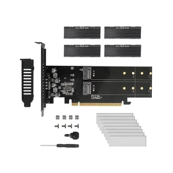 PCIe. M2 מתאם כרטיס PCIE X16 4 נמל M2 NVME מ ' מפתח SSD להוסיף על כרטיס PCI Express כרטיס הרחבה עם