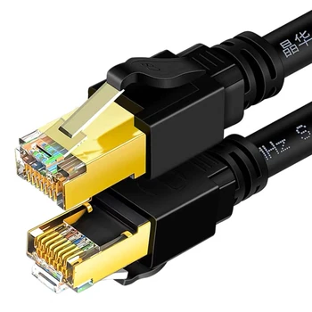 חתול 8 כבל ה-Ethernet,רשת ה LAN-תיקון כבל למהירות גבוהה 40GB 2000MHz 26AWG SFTP לאינטרנט כבל RJ45 עבור מודם,נתב,PS3,PS4,Xbox