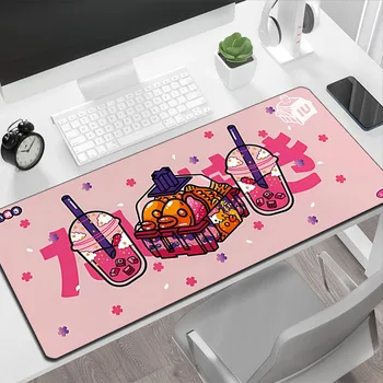 Kawaii משטח עכבר גיימר יפן ניאון החלקה מחצלת משחקי מחשב אביזרים Mausepad Deskmat Mousepad מקלדת ארון שולחן Mause מחצלות