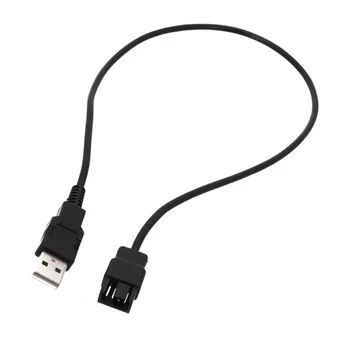 USB 4Pin מחברת כבלים מאוורר 5V המחשב PWM Fan ספק כוח כבל 30-100 ס 