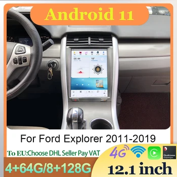 Android Auto רדיו במכונית המרכזית LCD ראש יחידת Multimidia נגן וידאו אלחוטית Carplay עבור פורד אקספלורר 2011-2019