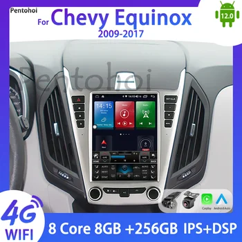 Pentohoi רדיו במכונית עבור שברולט אקווינוקס Explorer 2009-2017 אנדרואיד 12 DVD מולטימדיה נגן וידאו סטריאו Carplay אוטומטי, GPS, 4G