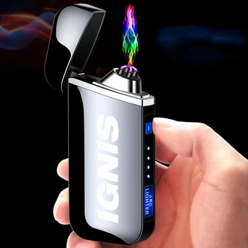 מתכת flameless חשמלי מצית LED תצוגת כוח רגיש למגע כפול קשת פלזמה USB קלות יותר IGNIS סוזוקי אביזרי רכב