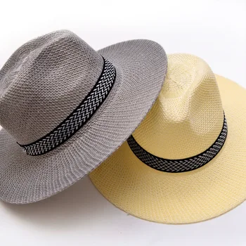 הקיץ חדש יוניסקס גדול עד ג ' אז כובע לגברים אופנה קרם הגנה כובע פנמה חיצונית מסיבת פיקניק בחוף כובעי קש