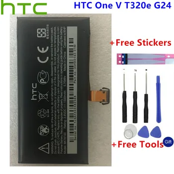 HTC מקורי החלפת הסוללה של הטלפון עבור HTC one V T320e G24 BK76100 1500mAh סוללות +מתנה כלים +מדבקות