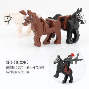 אחת למכור אביר מימי הביניים הרומית סוס מלחמה רוהאן חיה אבני הבניין דמויות פעולה צעצועים לילדים Koruit XP1007-1016