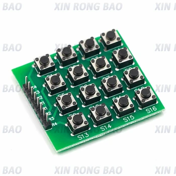 1PCS 8pin 4*4 4x4 מטריקס 16 לוח המקשים במקלדת קרש חיתוך מודול 16 לחצן Mcu עבור arduino Diy Starter Kit