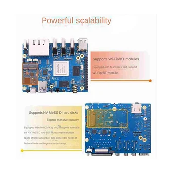 עבור תפוז פאי 5 פלוס 16GB RAM RK3588 אוקטה-ליבה 2.5 G כפול יציאת רשת עם PCIE הרחבת פיתוח המנהלים להגדיר האיחוד האירופי Plug
