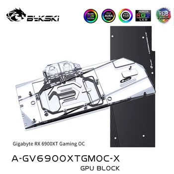 Bykski GPU מים לחסום עבור Gigabyte RX 6900XT המשחקים OC , כיסוי מלא כרטיס גרפי מים קרים א-GV6900XTGMOC-X