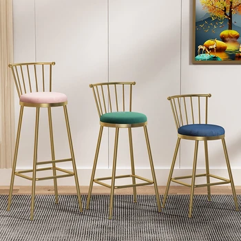 אירופה מעצב כיסאות הבר במטבח מודרני גבוה נורדי המסעדה הביתה נורדי יצירתי בר כסאות ברזל מיטת השיזוף טרקלינים רהיטים