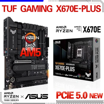 ASUS ATX DDR5 לוח אם AMD AM5 תמיכה Ryzen 7600X 7700X 7900X 7950X PCIe 5.0 מ. 2 TUF המשחקים X670E בנוסף גיימר 128G שולחן העבודה