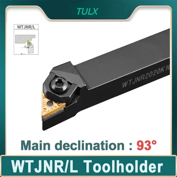 TULX 1pc WTJNR2020K16 WTJNR 1616H16 WTJNR2525M16 חיצוני Triangul מפנה כלי מחזיק מוסיף קרביד TNMG מחרטה כלי חיתוך
