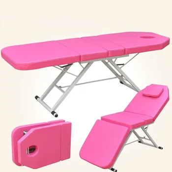 מכר 3 מקפלים נייד שולחן סלון טיפול ספא היופי wholesales מקצועי באיכות גבוהה מיטת עיסוי